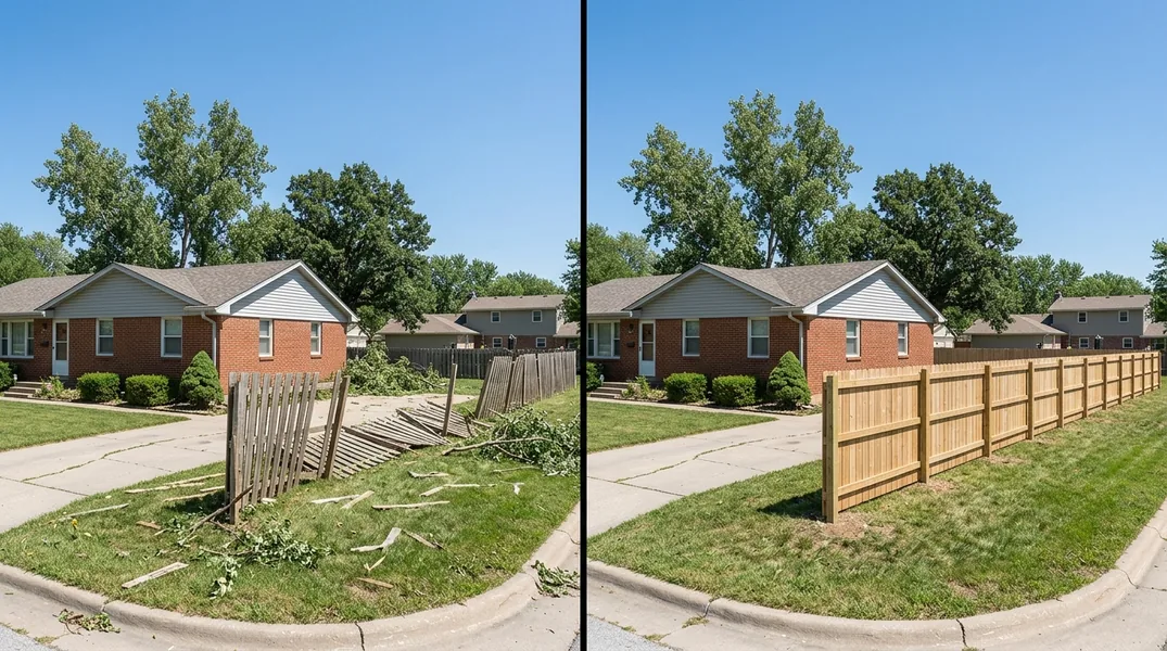 Storm Damage Fence Repair in Omaha: Insurance Claims, Timelines and What to Do First