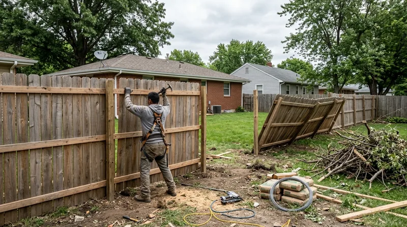 Storm Damage Fence Repair Omaha